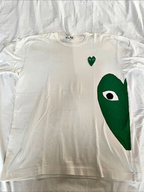 Comme des Garçons PLAY Comme des Garçons Big Green Heart Print T-Shirt Big Green